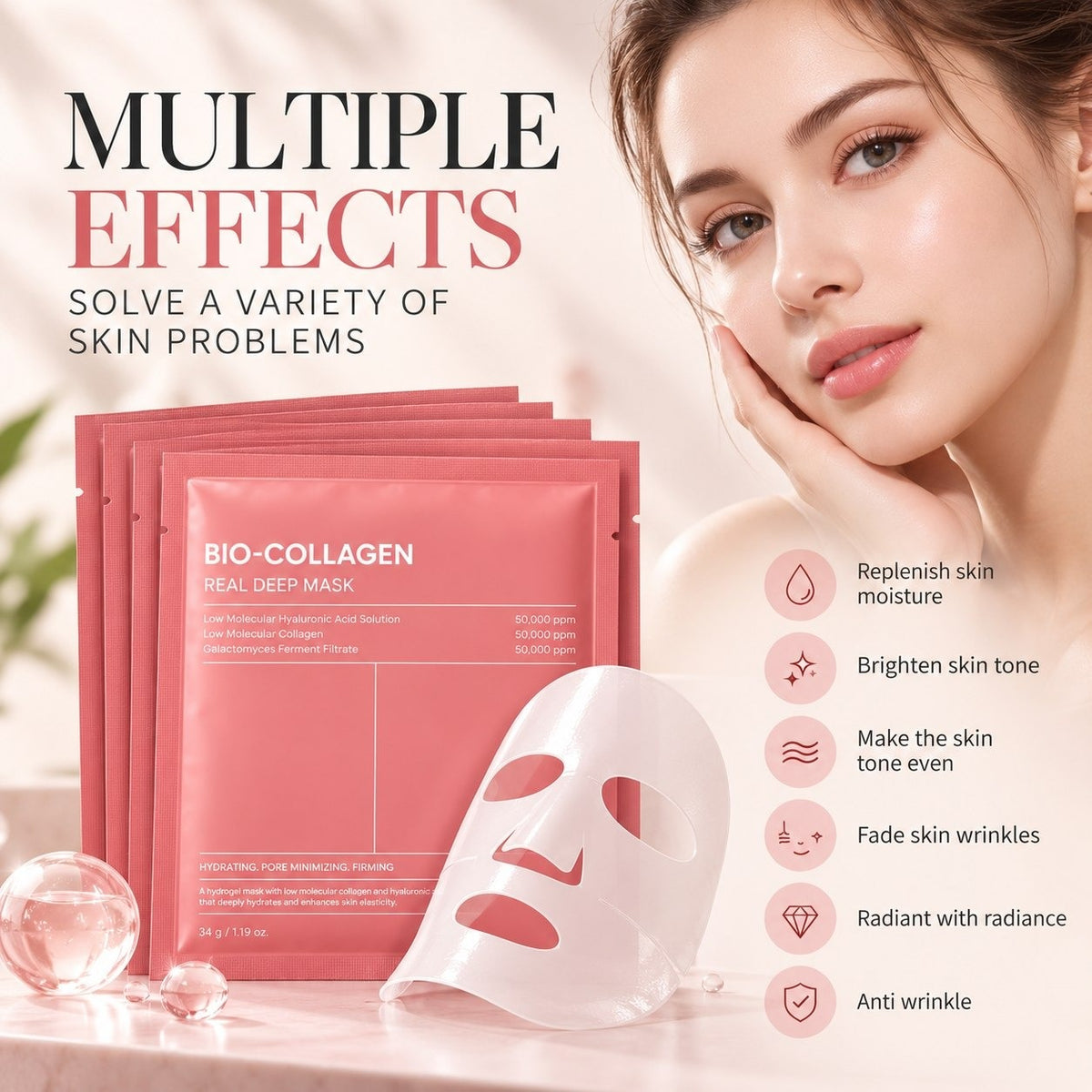 Bio-collagen Face Mask (Pack of 3)